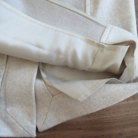 MAXMARA Cream Ecru Bone 100% Wool Two Tone Classic Pencil Skirt Sz EU 36 / US 4 - Picture 14 of 15